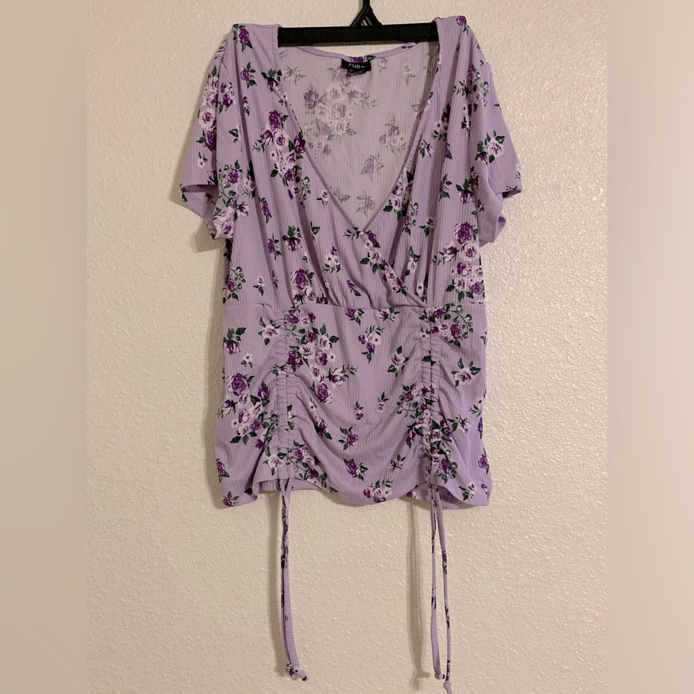 RUE scrunch tie crop top